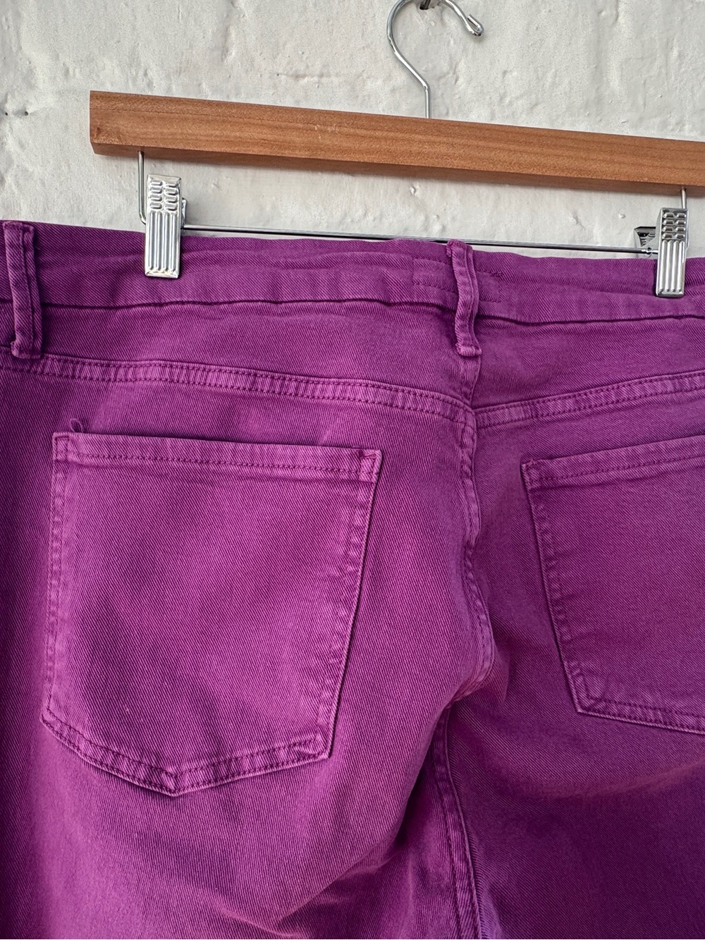 KUT from the Kloth Meg High Rise Wide Leg Jeans Purple Magenta - Picture 9 of 12
